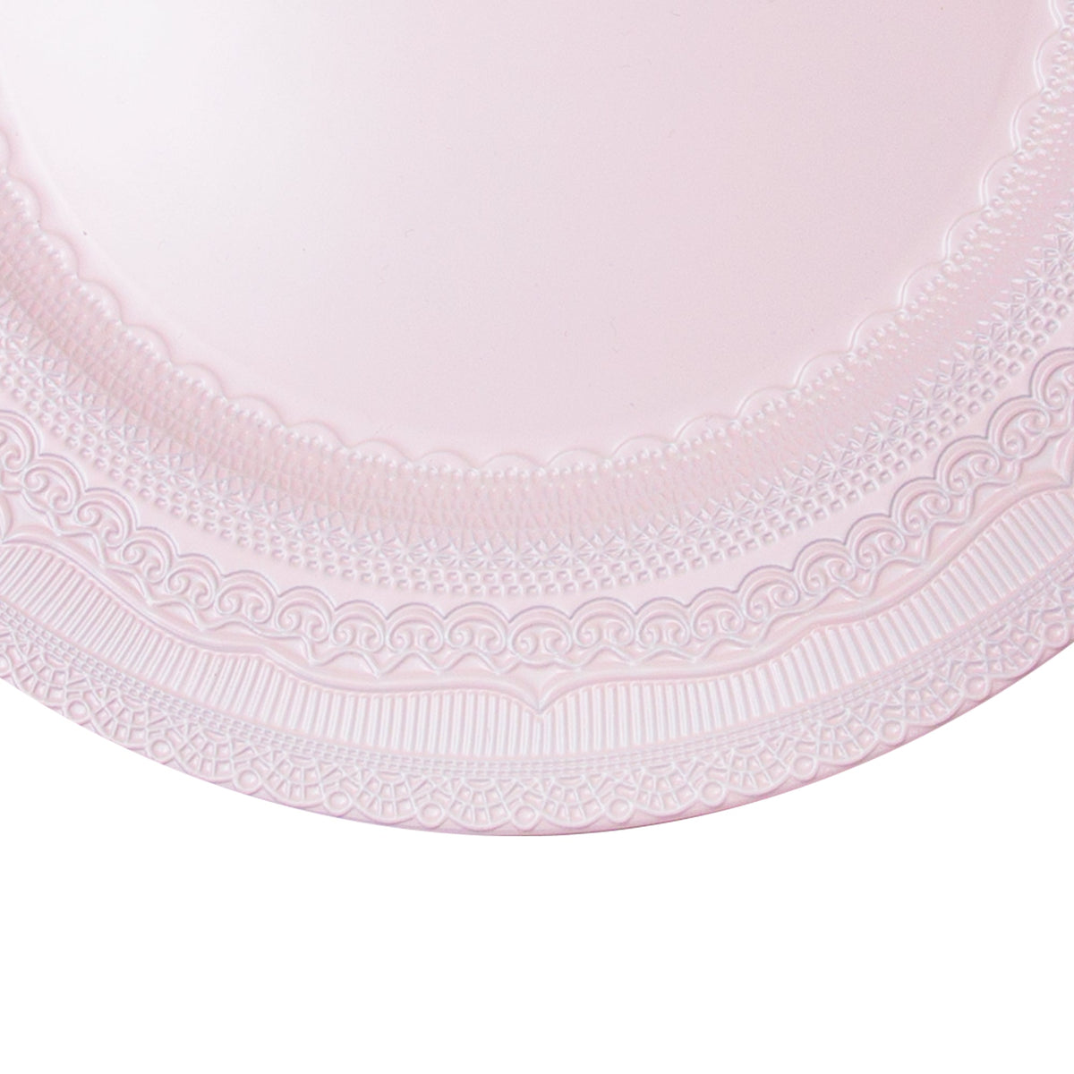 Eyelet Plastic Charger Plate 13" - Pink