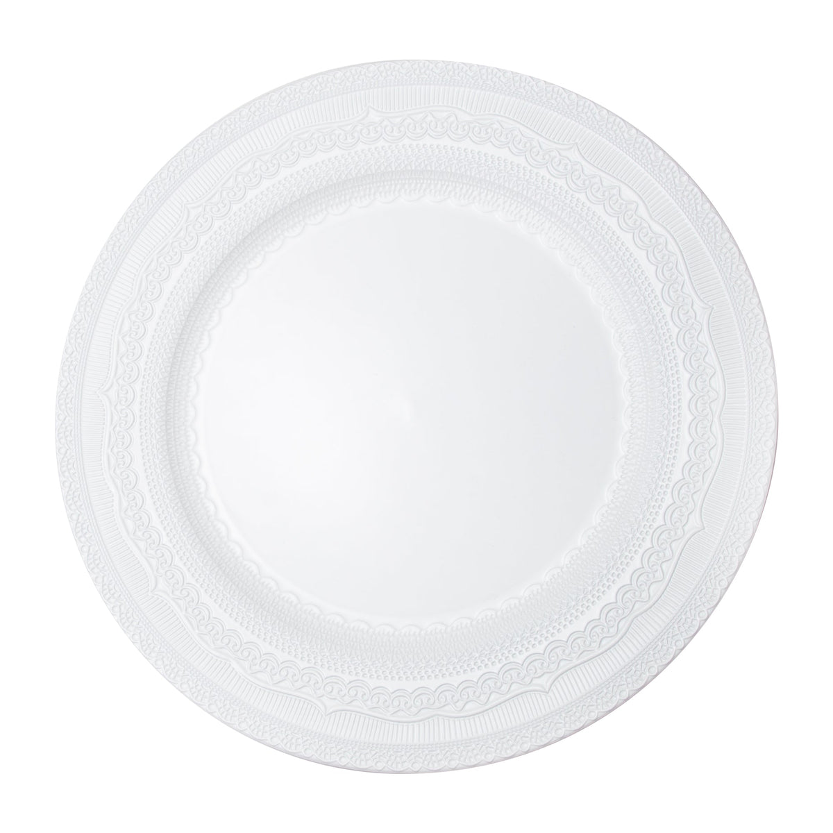 Eyelet Plastic Charger Plate 13" - White