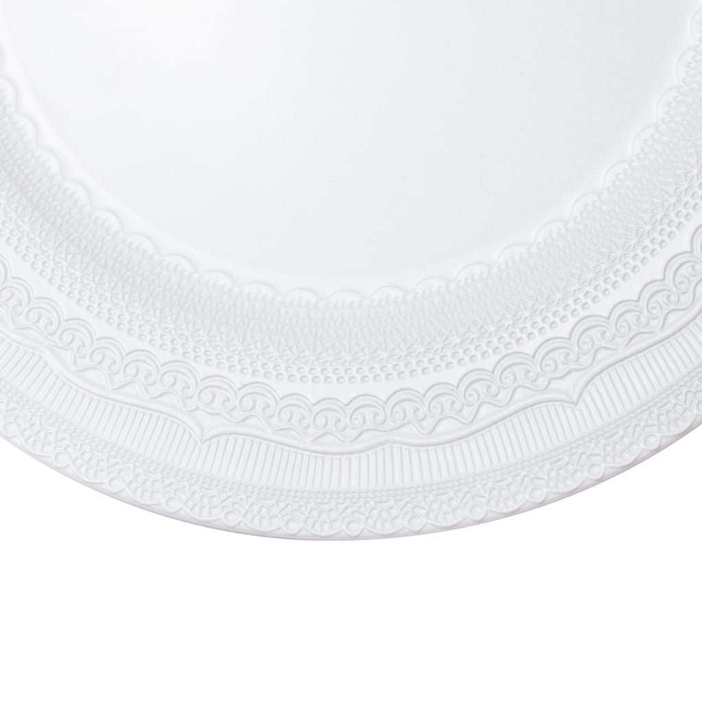 Eyelet Plastic Charger Plate 13" - White