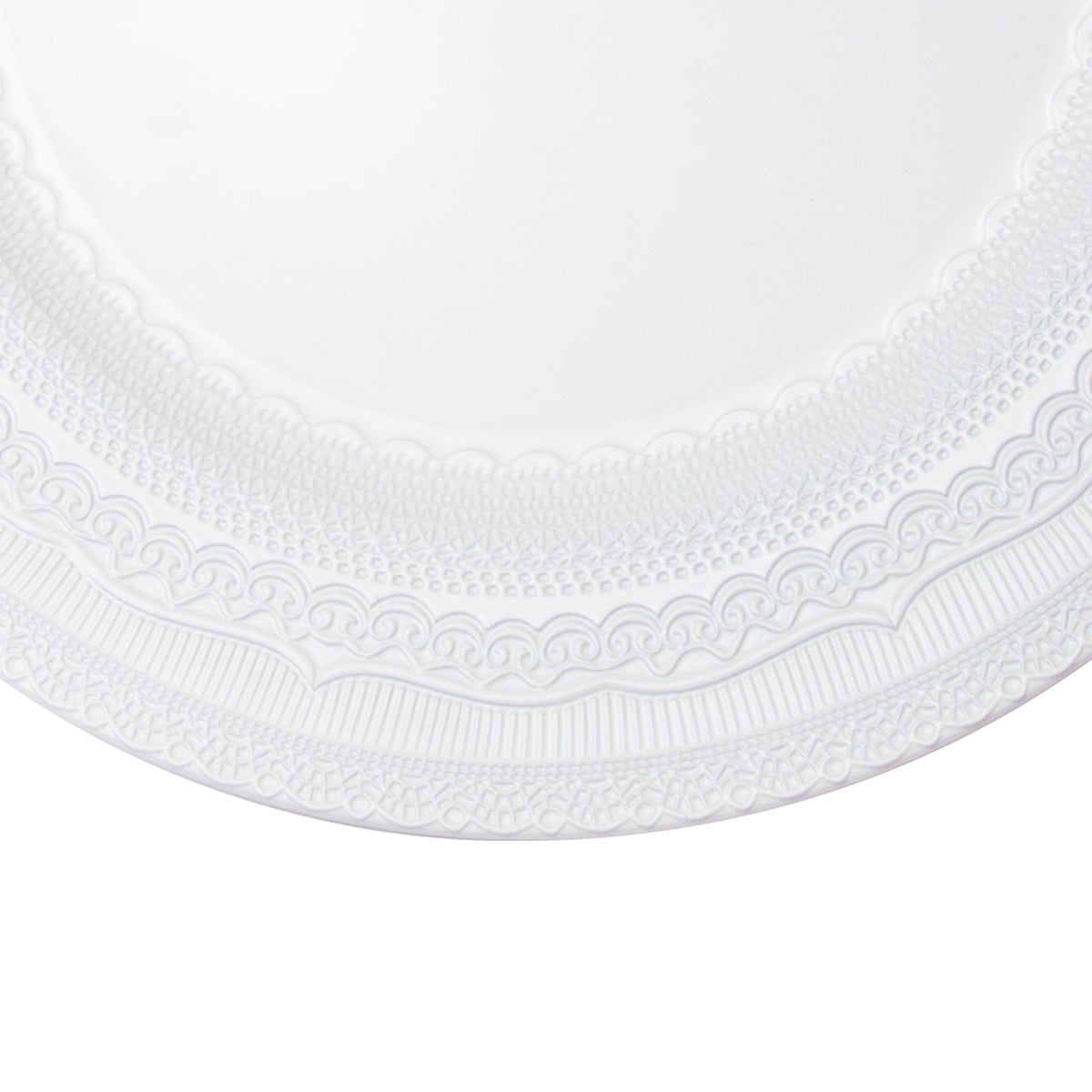 Eyelet Plastic Charger Plate 13" - White