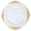 Filigree Edge Plastic Charger Plate 13" - White