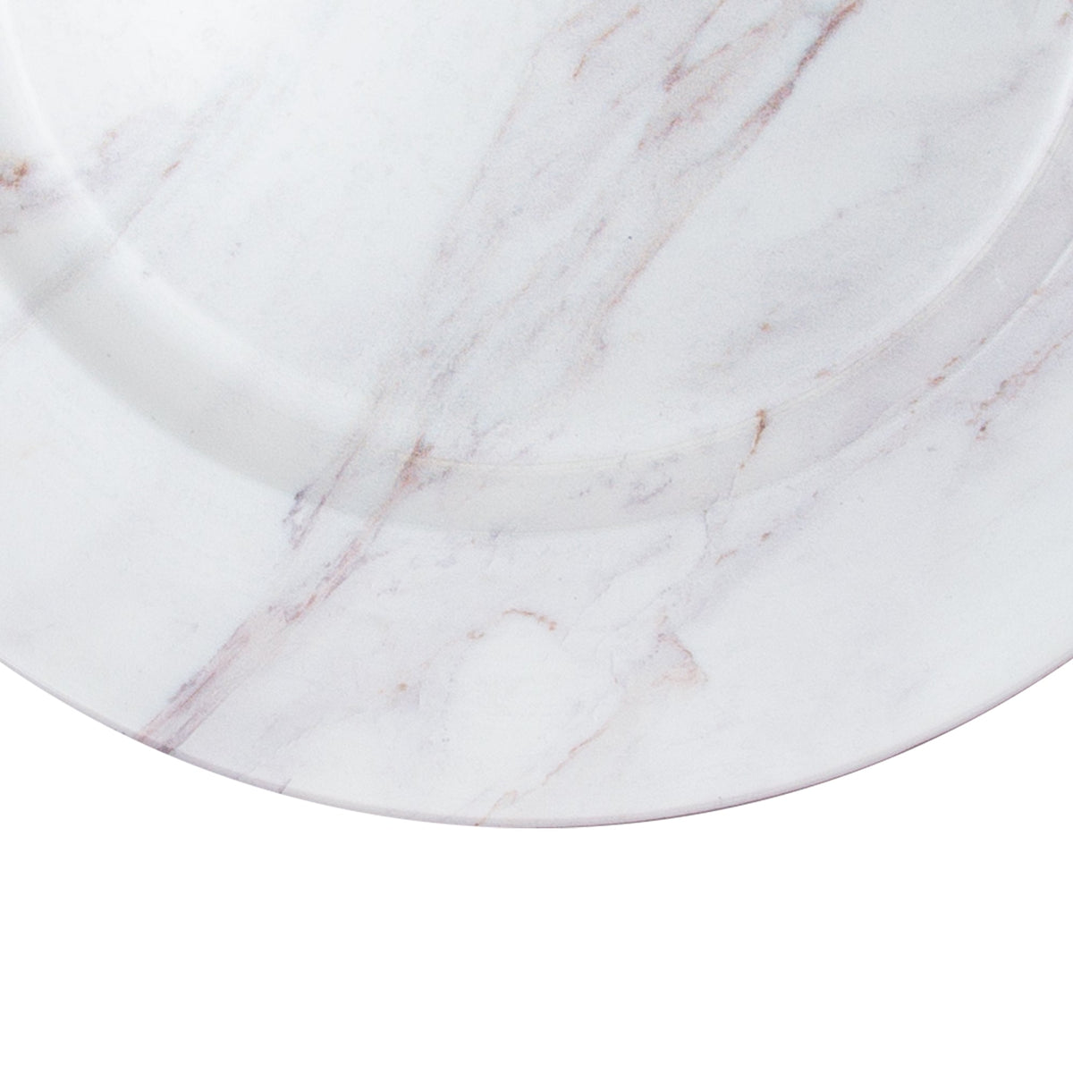 Marble Look Plastic Charger Plate 13"