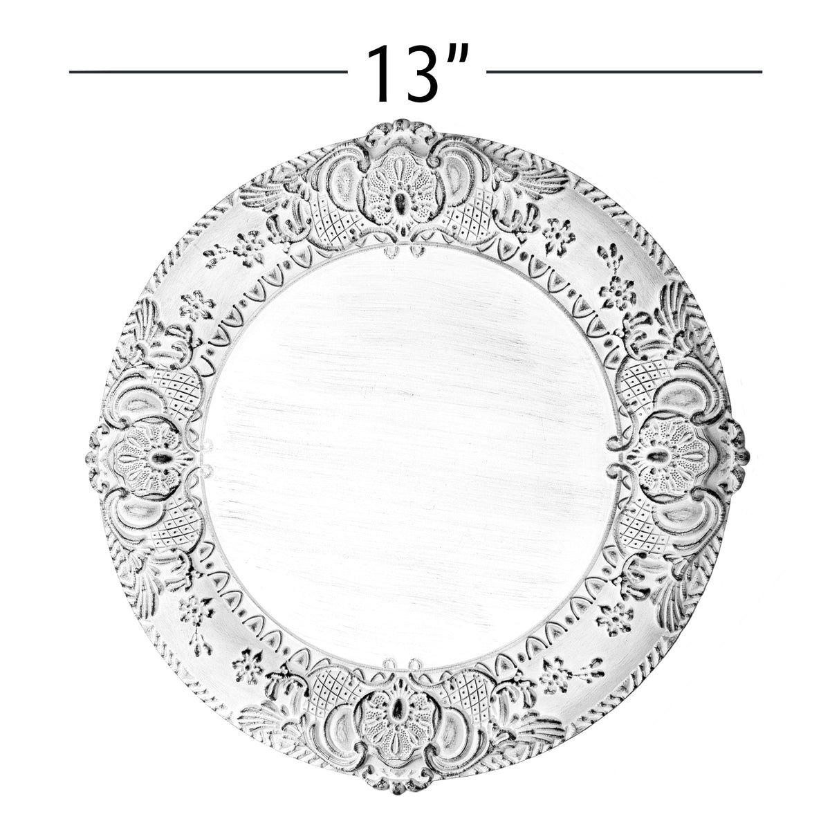 Victorian Edge Plastic Charger Plate 13" - Black