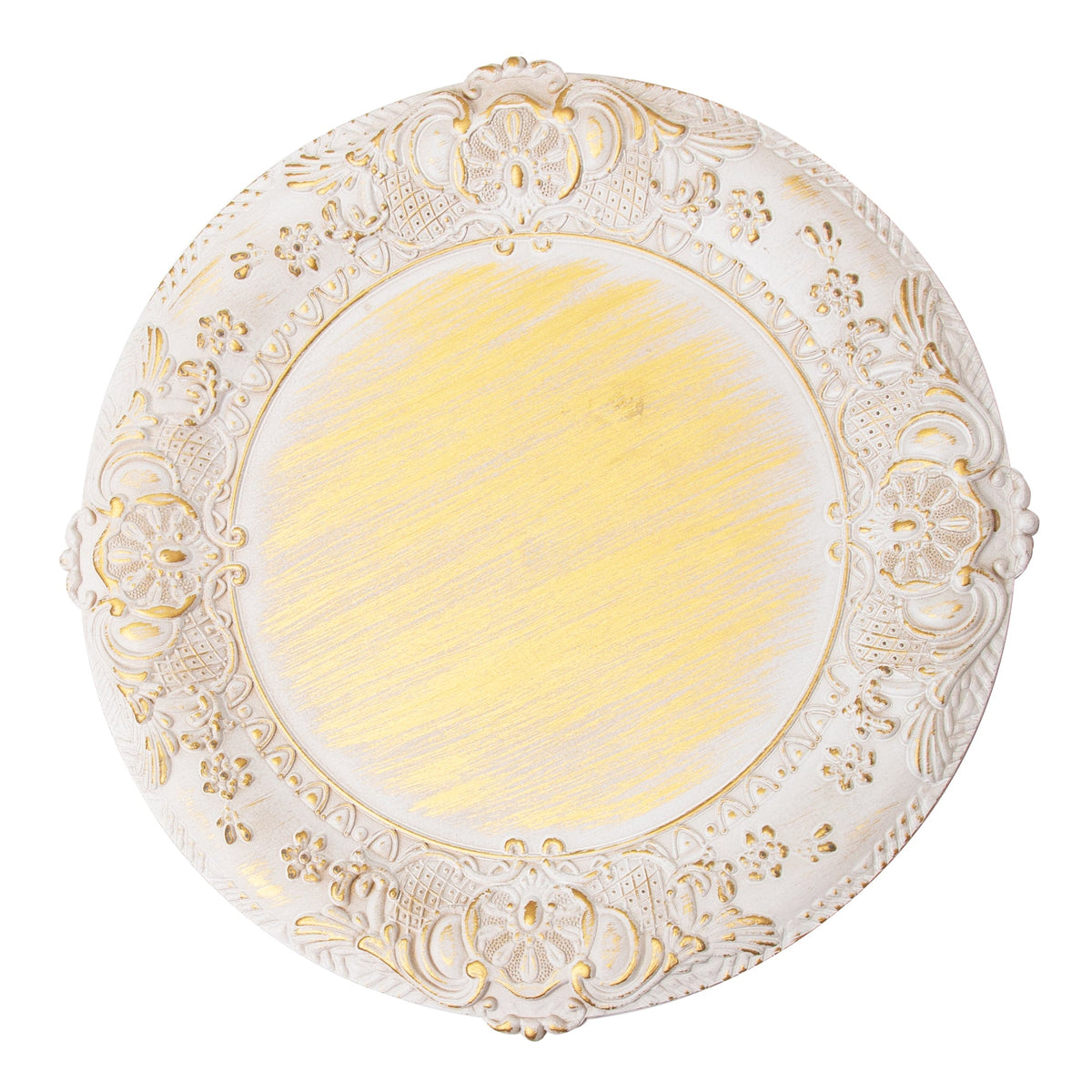 Victorian Edge Plastic Charger Plate 13" - Gold