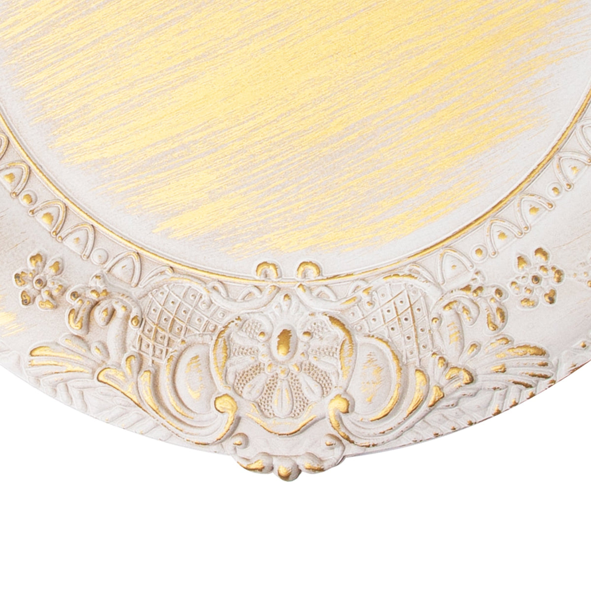 Victorian Edge Plastic Charger Plate 13" - Gold
