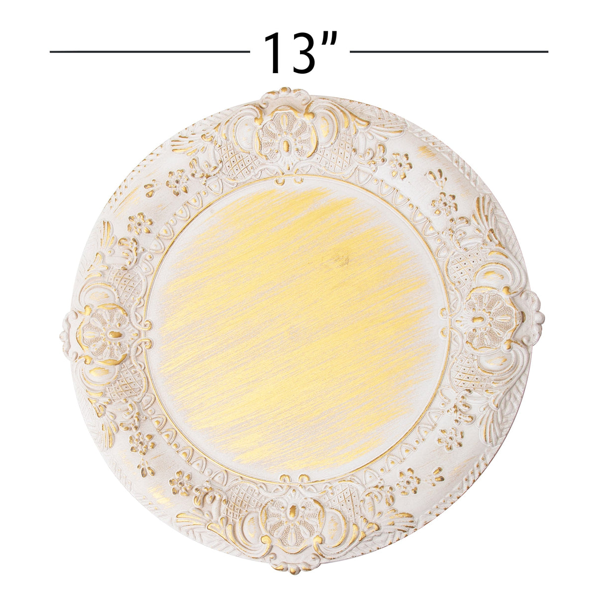 Victorian Edge Plastic Charger Plate 13" - Gold