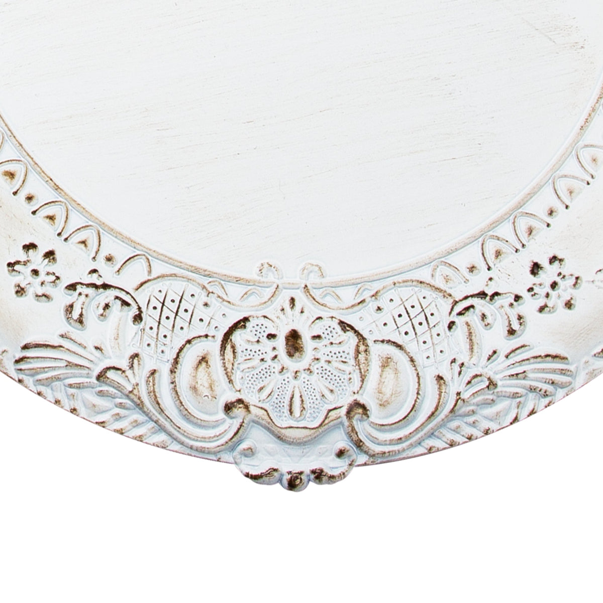 Victorian Edge Plastic Charger Plate 13" - White
