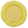 Antique Look Plastic Charger Plate 13" - Mustard