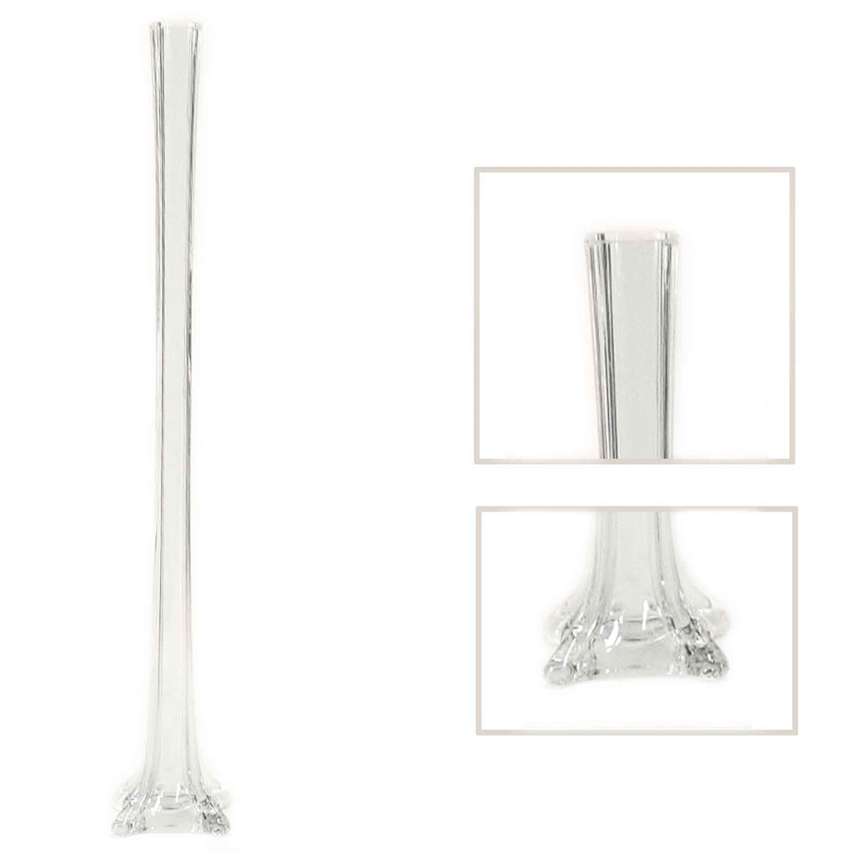 Eiffel Tower Vase 28" Tall - Clear
